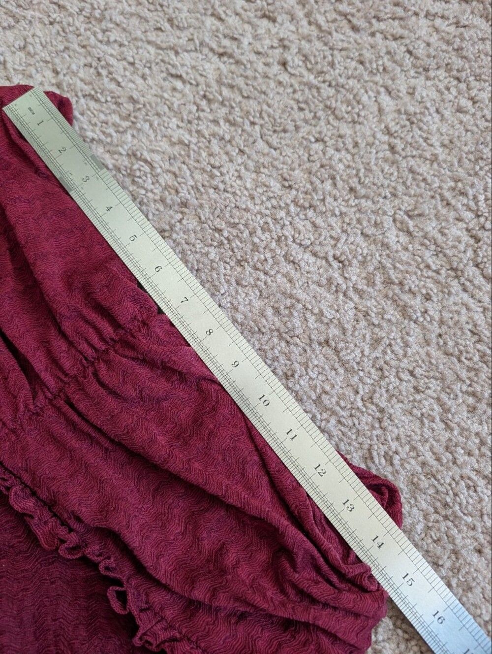 Urban Outfitters Womens Burgundy Red Cropped Ruffled Fairy Mini Skirt Medium - Picture 10 of 12